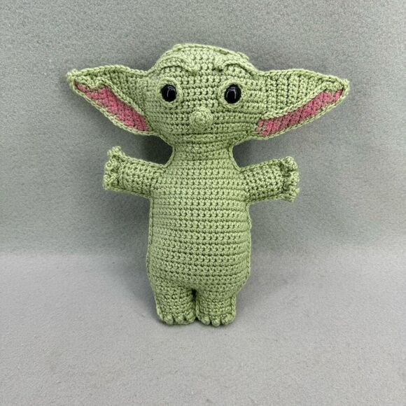 Handmade Crochet Star Wars Yoda Stuffed Character - Picture 1 of 5